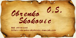 Obrenko Skoković vizit kartica